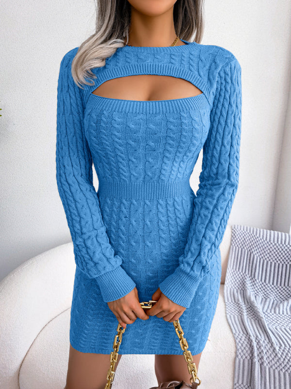 Sexy Cozy Open Top Sweater Dress